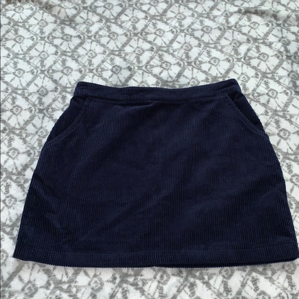 Navy corduroy skirt